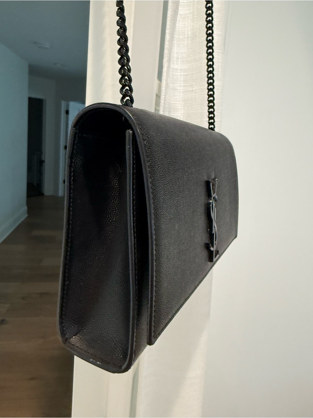 Saint Laurent Black Leather Kate Crossbody Medium - Picture 8 of 14